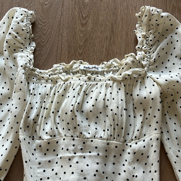 Reformation Matteo Top in Pepper Polkadot Size 4 - Picture 3 of 5
